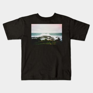 Film photo of a crashing wave at Bluff, New Zealand Kids T-Shirt